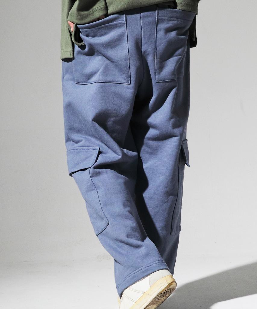 CODE I'M Heavyweight Wide Fit Cargo Pants Blue