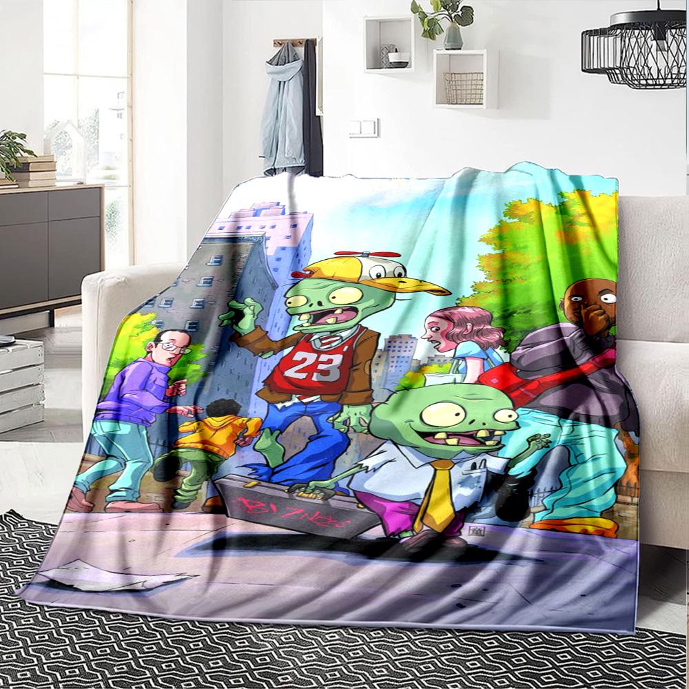 Plants Vs. Zombies Blanket Comfortable Great for Livingroom Picnics Bed Four Seasons Universal Modern Unique Gift for Family and Friends Camping