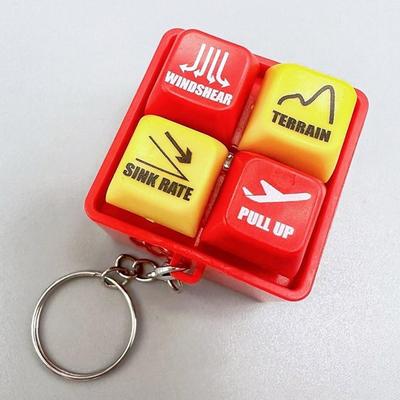 Creative Aircraft Emergency Alert Keyfob Alarm Sound Simulator LED Aviation Cockpit Safety Button Emergency Alert Keyfob