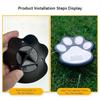 4Pcs Solar Powered Dog Cat Animal Paw Print Light Energy Saving Path Lawn Lamp  Summer Camping