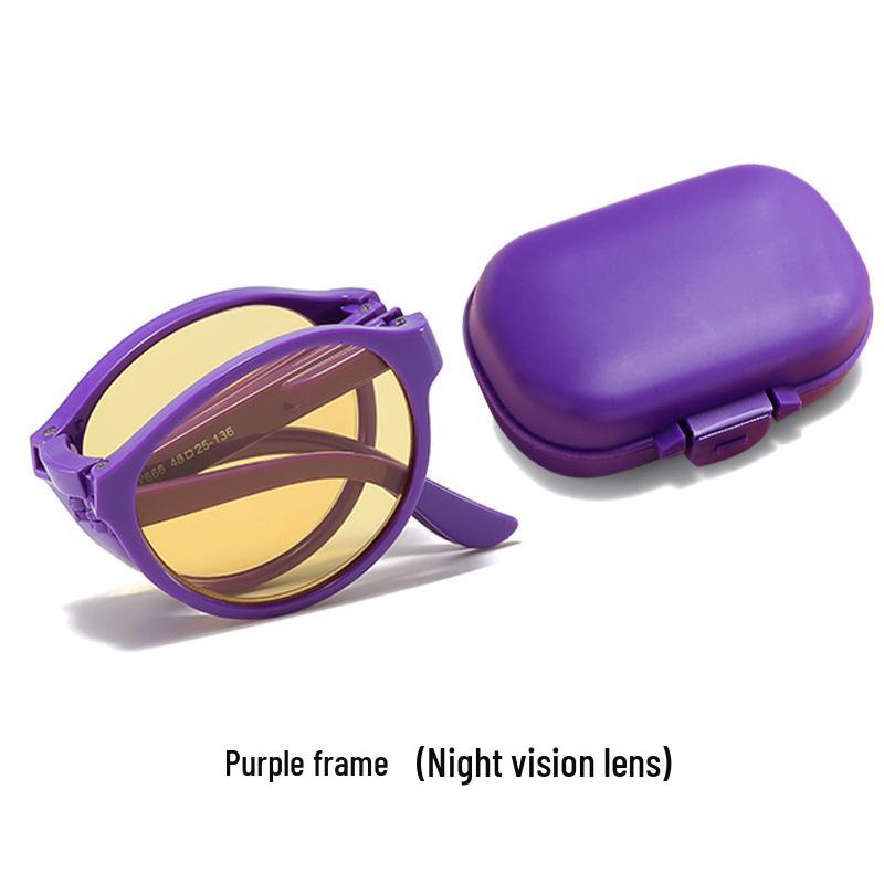 Foldable Night Vision Anti-Blue Light Reading Glasses with HD Eye Protection for Men