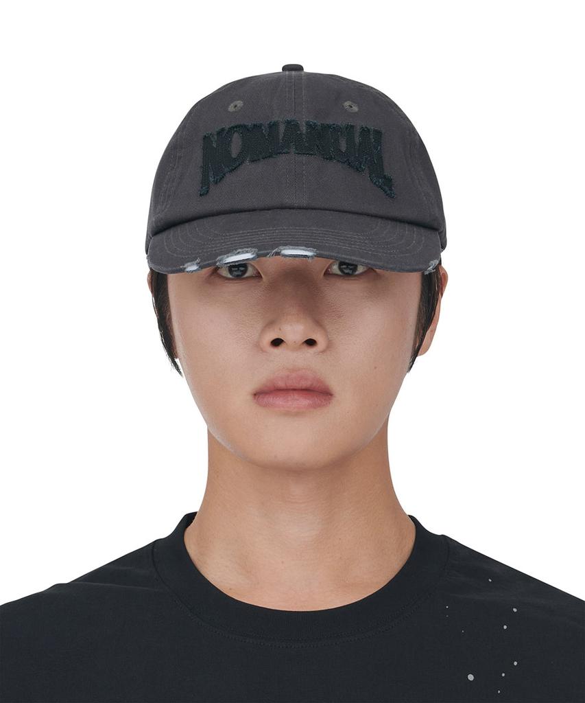 Nomaenyueol N.P Damaged Ball Cap - Charcoal