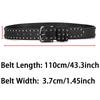 1pc Men's Retro Alloy Needle Buckle Women's Belt Round Rivet Belt Punk Hip Hop Rock Jeans Belt PU Leather Belt For Men and Women