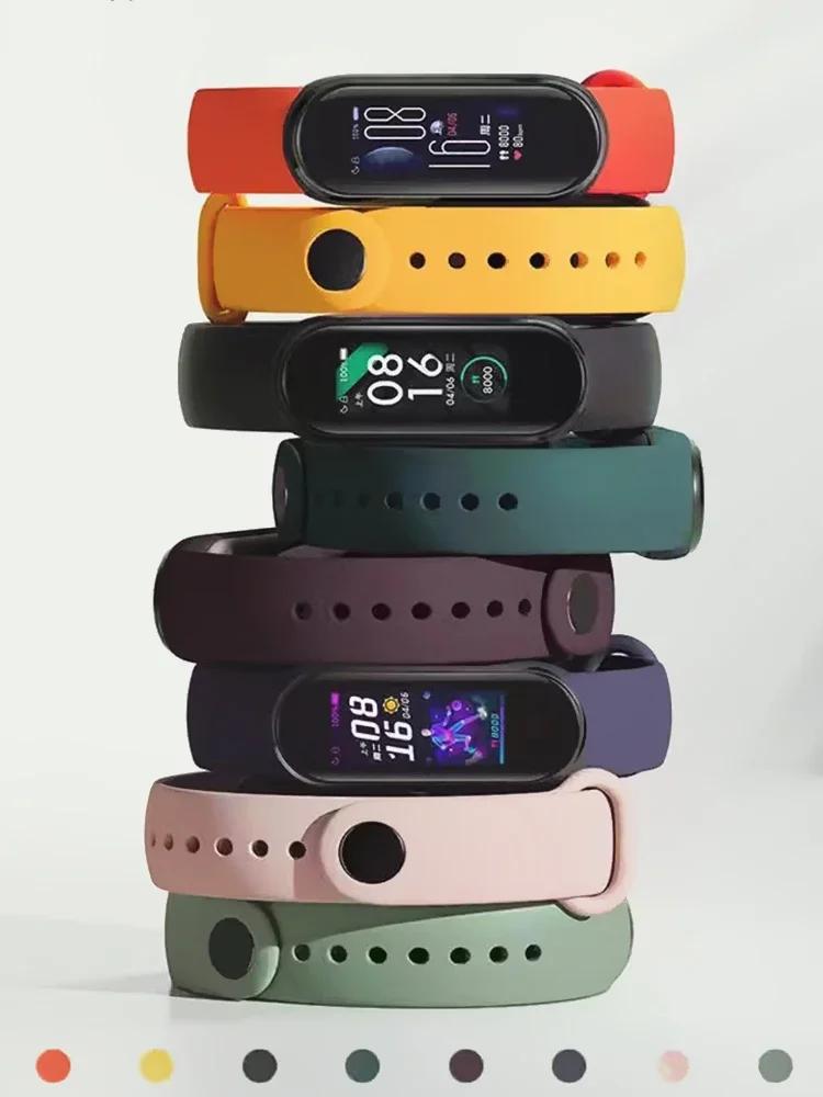 Watch Strap for Xiaomi Mi Band 7 6 5 4 3 Wristband Silicone Bracelet Wrist Straps MiBand 3 4 Band5 Band6 Smartwatch Accessories