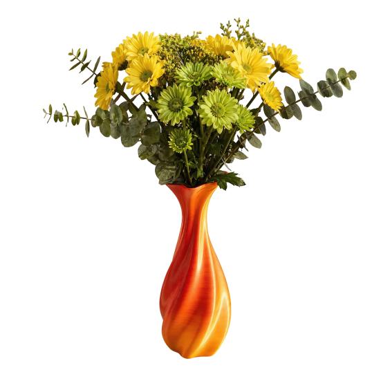 3D Printed Vase, Twisted Flower Vase, Minimalist Flower Arrangement Holders, Elegant Home Decor for Living Room Bedroom Study Table Display