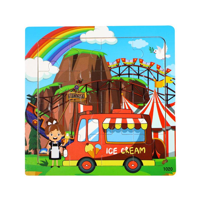 Popular Wooden Dinosaur and Animal Puzzle for Children's Early Education