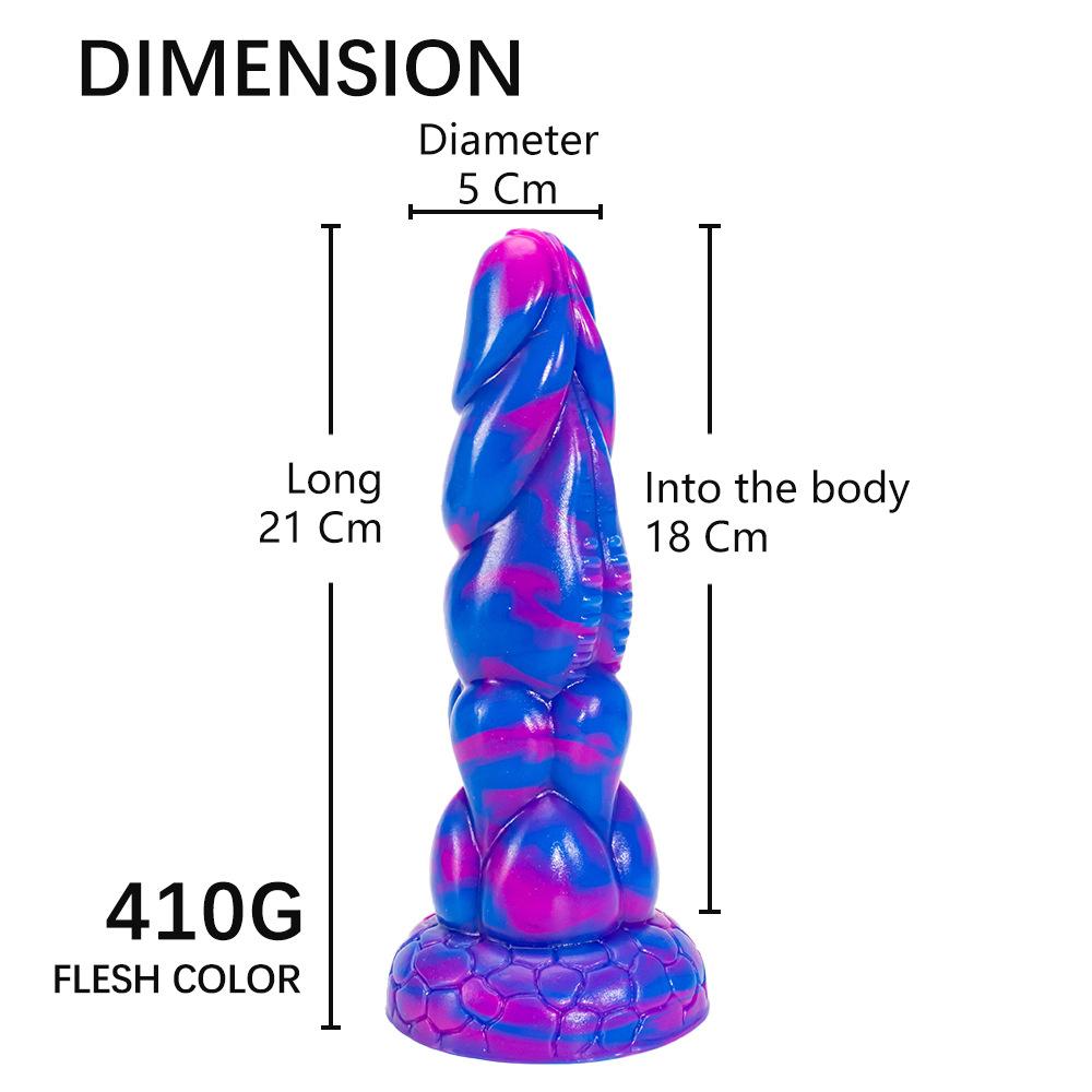 Mixed Color Camouflage Shaped Anal Plug Liquid Silicone Simulation Harem Fake Penis SM Adult Sexual Anal Plug Product