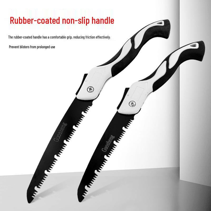 Folding Handheld Outdoor Saw with Teflon Blade for Wood, Garden, and Fruit Trees - High Branch Logging Tool