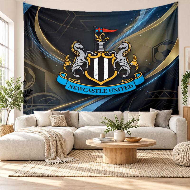 Newcastle United Football Wall Tapestry, Soft Fabric Wall Hanging, Decorative Backdrop For Bedroom Home Wall Art