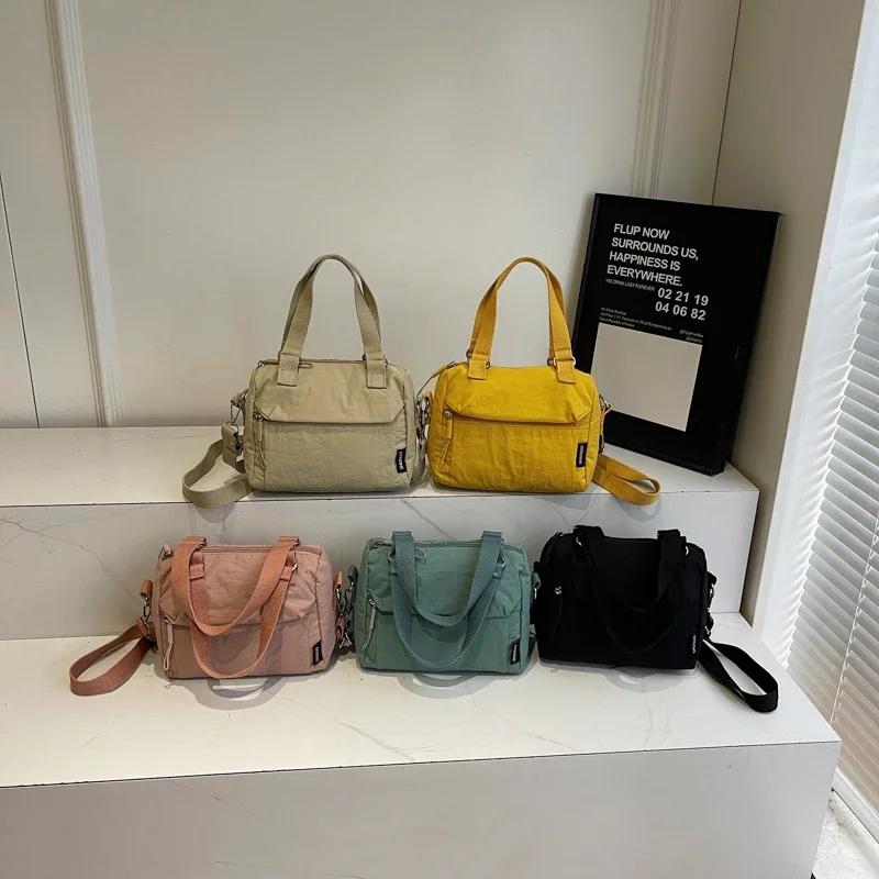 Solid Color Nyl Casual Crossbody Bag Large Capacity Persality Handbags 2026 Hot Trendy Designer Style Women's Shoulder Bags