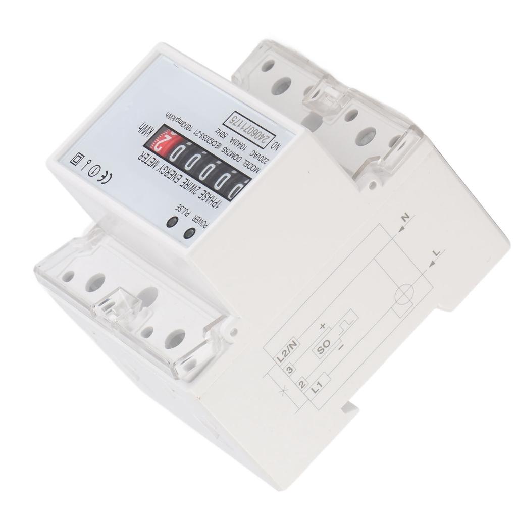 Single Phase 4P LED Din Rail Electricity Power Consumption Wattmeter Energy Mete DDM75S 10‑40A