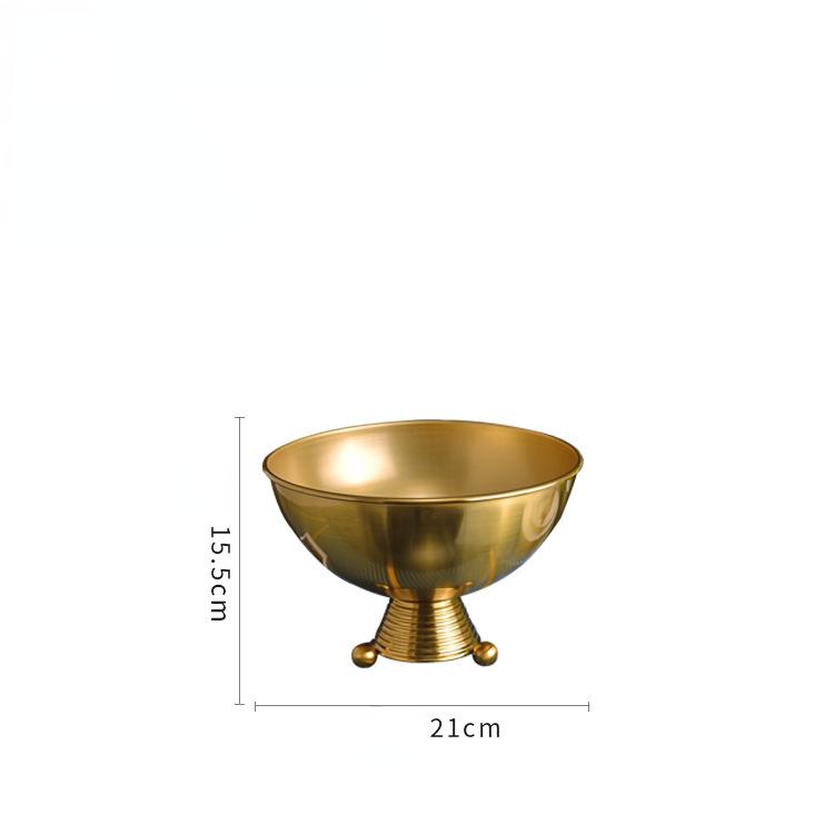 Metalowa doniczka na kwiaty Złota miska Wazon Kompozycja kwiatowa Rękodzieło Ozdoba Retro Taca do przechowywania Dekoracja domu Doniczka na sukulenty