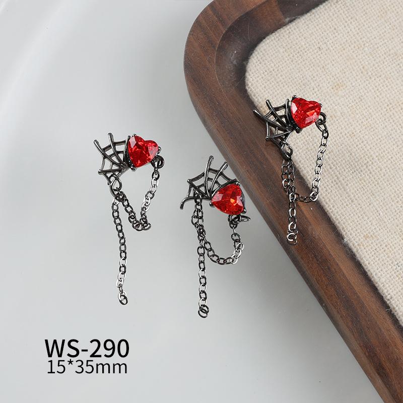 

10 шт. 3D Готические Сплавные Стразы для Нейл-арта Паутина Шармы Ювелирные Аксессуары для Дизайна Украшений на Хэллоуин