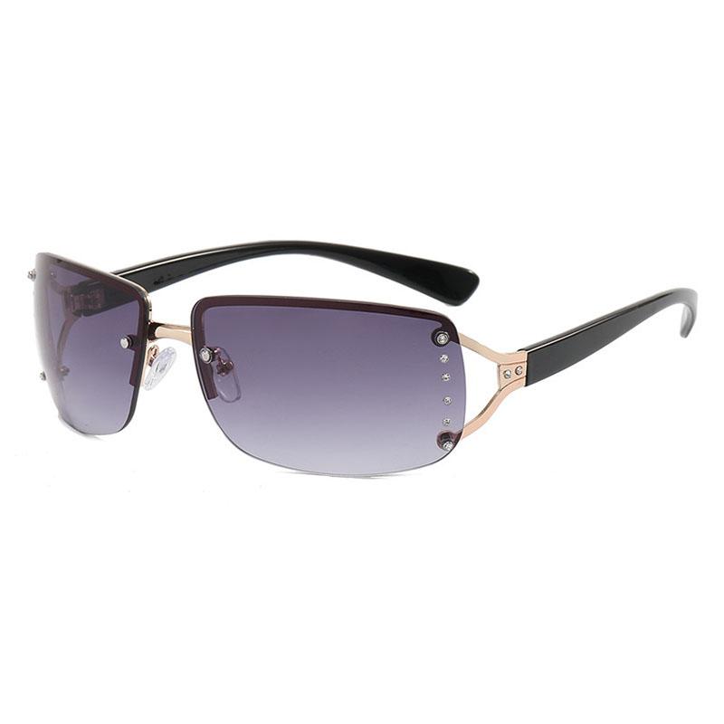 

French Retro Large Frame Middle Face Mask Sunglasses Female Instagram Niche Network Red Street Po Y2k New Sunglasses