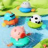 Children’s Bath Toy Set: Cartoon Pig On Flying Fish, Swimming Turtle, Frog