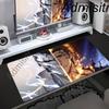 Large Mouse Pad Black White Anime BLEACH Mause Mats Gaming Accessories Office Gamer Keyboard Desk Mat Kurosaki Ichigo Mousepad