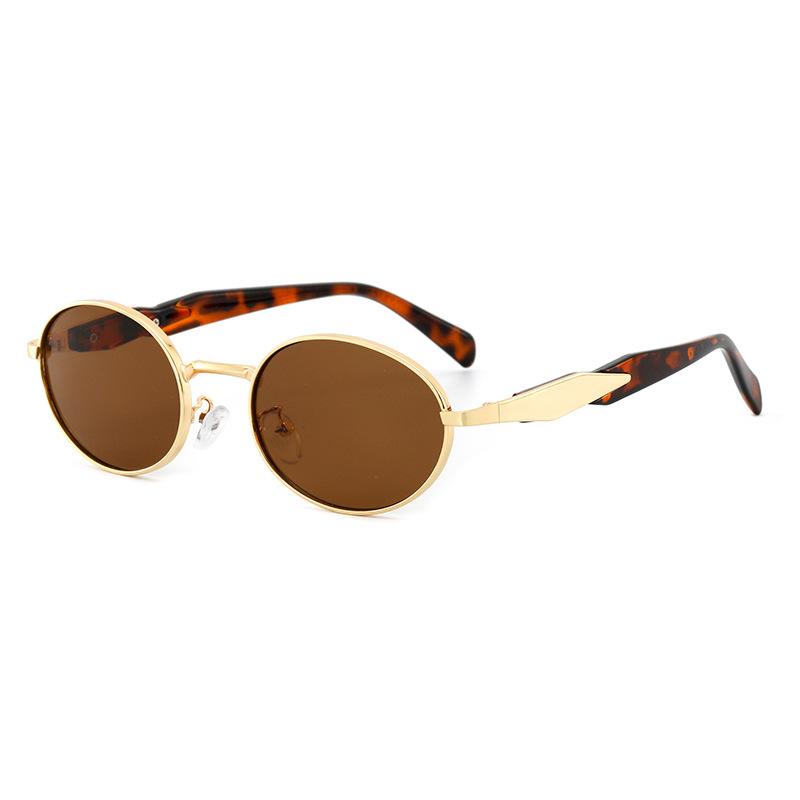 

Vintage Oval Metal Sunglasses Women New Fashion Retro Sun Glasses Female Brand Designer Ins Trendy Eyewear Male UV400