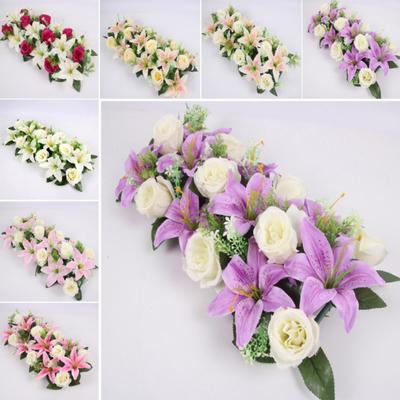 18Pcs Artificial Flowers Fashion Delicate DIY Artificial Rose Lily Flowers for Household