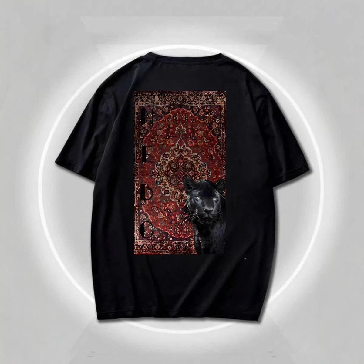 Cotton short-sleeved t-shirt summer new American retro popular personality trendy brand printing lazy wind top women S