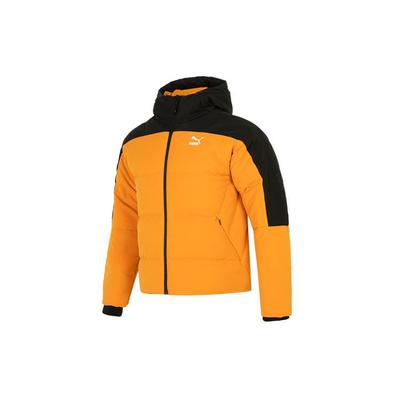 Winterfeste Colorblock Sportliche Freizeit Daunenjacke Herren Oberbekleidung Gelb 537685-66