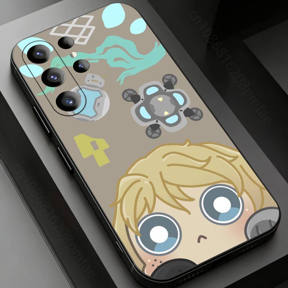 Cartoon V-Valorant Handyhülle für Samsung Galaxy S24,25,26,23 22,21,S20 Plus Ultra FE weiche Fundas Hüllen