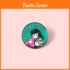 Stylish Demon Slayer Metal Pin Featuring Tanjiro And Giyu In Trendy Design