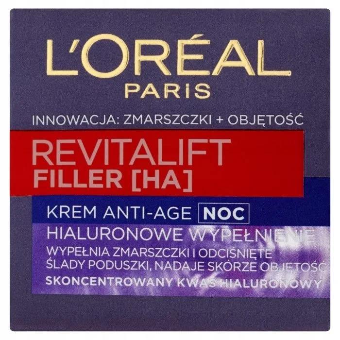Loreal Revitalift Filler Anti-Aging Hyaluronic Acid Night Cream 50Ml