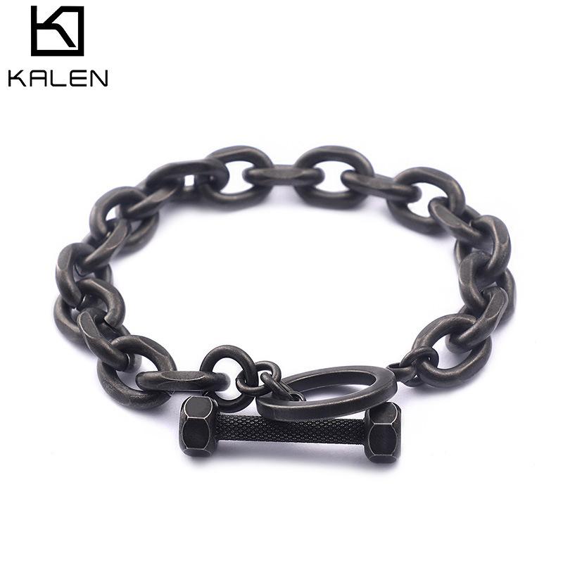 Black Bracelet, Trendy Sports Elements, Sports Barbell, Men'S Jewelry