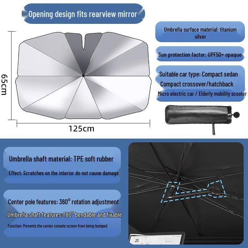 Car Windshield Sunshade: Folding Heat Insulation & Sun Protection Visor