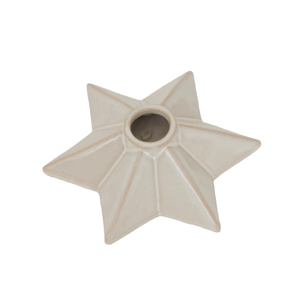 Hill Interiors Ceramic Star Christmas Candle Holder