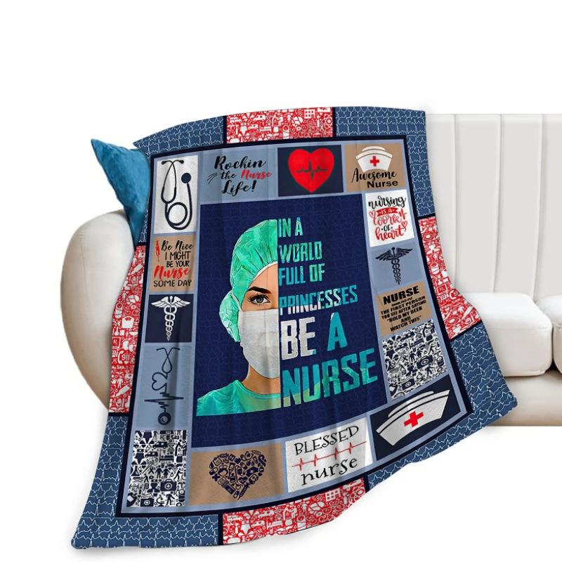 Nurse Gift Blanket Soft Flannel Blanket Nurse Graduation Gift Blanket