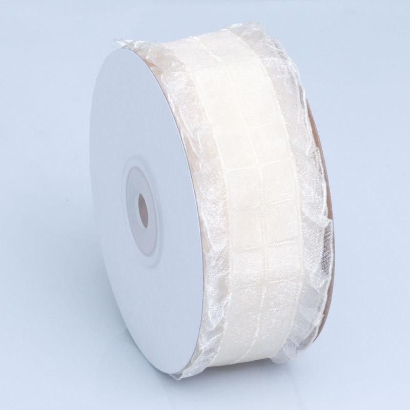 Elegant and Exquisite Lattice Polyester Chiffon Ruffled Skirt Ribbon Diy Bow Hair Braiding Decorative Gift Binding Ribbon Crafts Making Ribbons