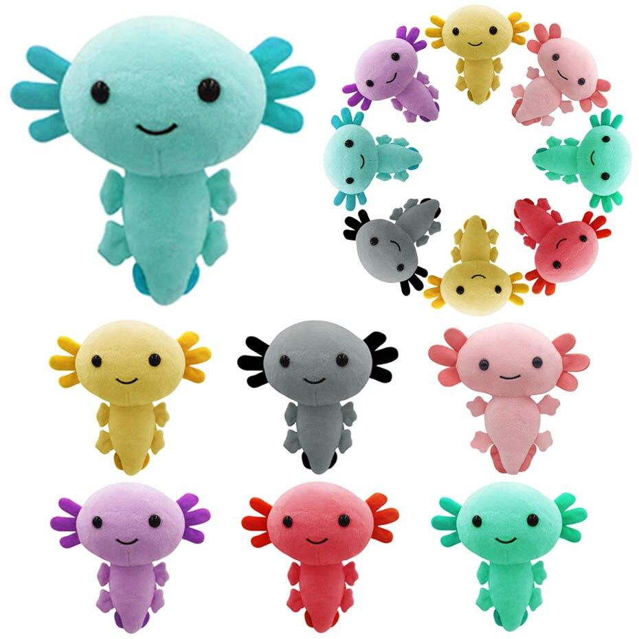 Peluche Axolotl Kawaii di Alta Qualità 20cm Squishmallowing Axolotl Peluche Bambola Giocattoli per Bambini Decorazione Stanza Regalo per Bambini