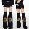 Punk Flared Leg Warmers Subcultures Leg Sleeves Gotik Baggy Cuffs Ankle Heap Socks JK Middle Tube Socks for Womens Gifts