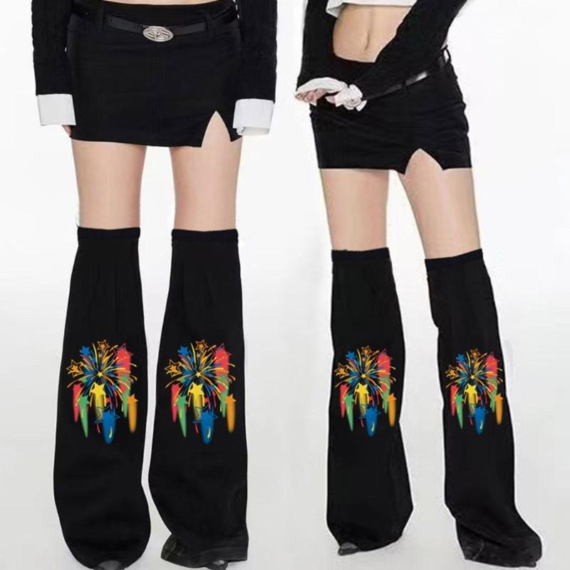 Sweet Cool Flared Leg Warmers Fashion Leg Sleeves Punk Long Leg Socks Gotik Baggy Cuffs Ankle Heap Socks for Women Girl