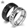 Vintage Runes Celtic Knot Men Rings Stainless Steel Jewelry Punk Rock Fashion Accessories For Women Couple Gift