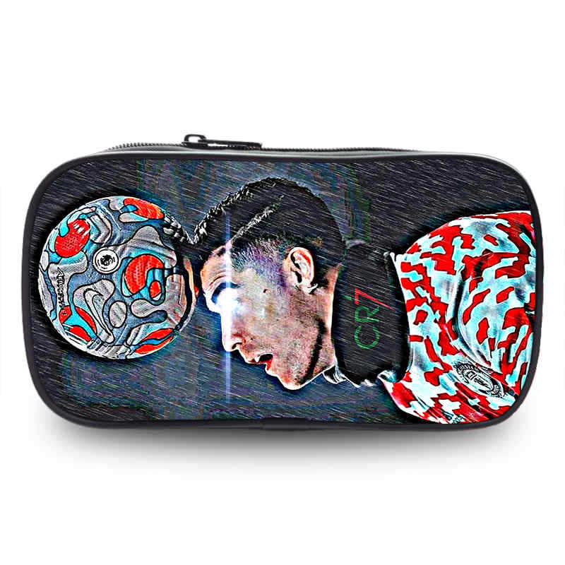 Girlsiii Shoes Unisex Kids White Cr7 Pencil Case Animation Peripheral Storage Bag Stationery Pencil Case