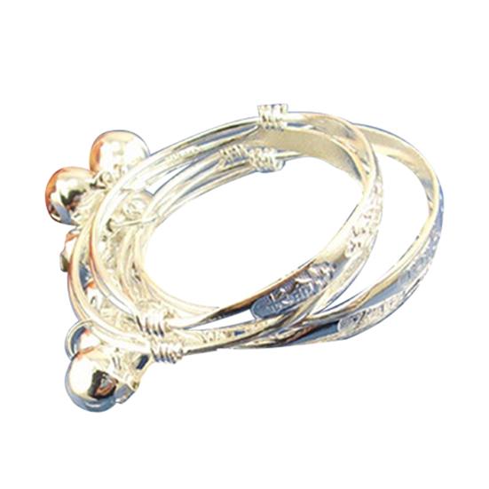 2 шт. регулируемый посеребренный детский браслет с английской буквой-колокольчиком, ювелирные изделия