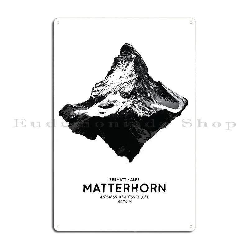 Matterhorn Metallschilder Personalisieren Wand Höhlenwand Kneipenwand Charakter Blechschild Poster