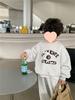 Boys 2024 Spring & Autumn Korean Pullover & Sweatpants Set - Solid Color, Casual & Fashionable