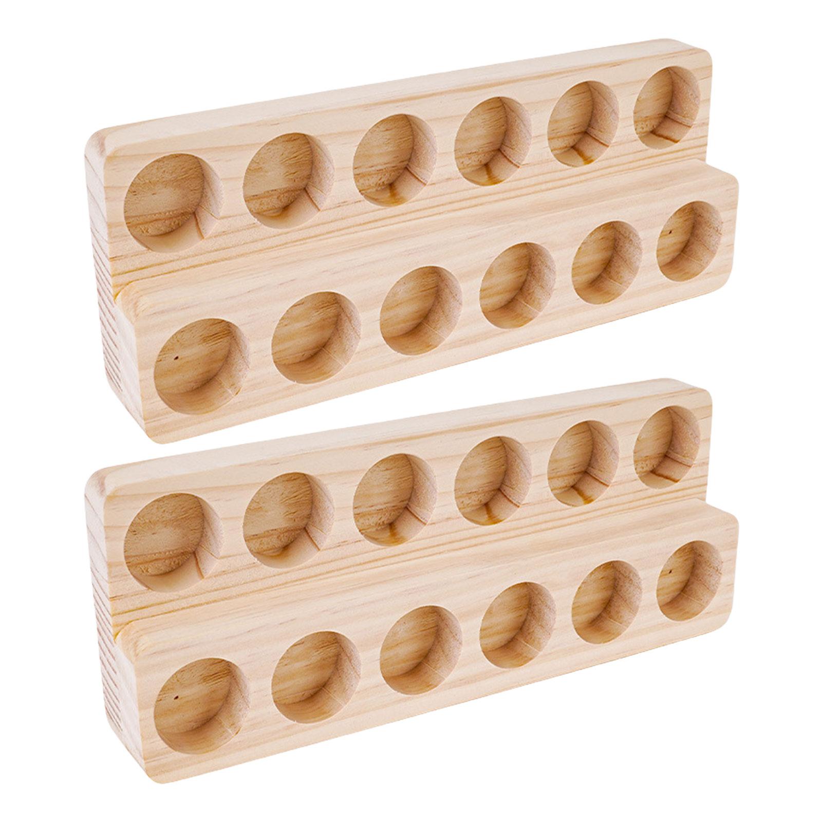 

Space Saving 12 Compartment Essential Oil Shelf Durable Double Deck Display Holder For Spa And Personal Collection 1