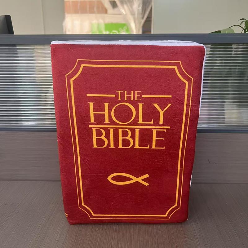 Bible Verse Pillow Cozy Faith Bible Pillow Christian Home Decor Bible Pillow Book Plush Throw Cushion Realistic Design for Sofa