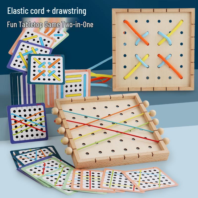 

Elastic Rope Stringing Game for Preschoolers: Concentration and Logical Thinking Building Blocks