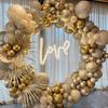 160PCS white and gold latex balloon set suitable for birthday parties, weddings, Valentine's Day party decorations