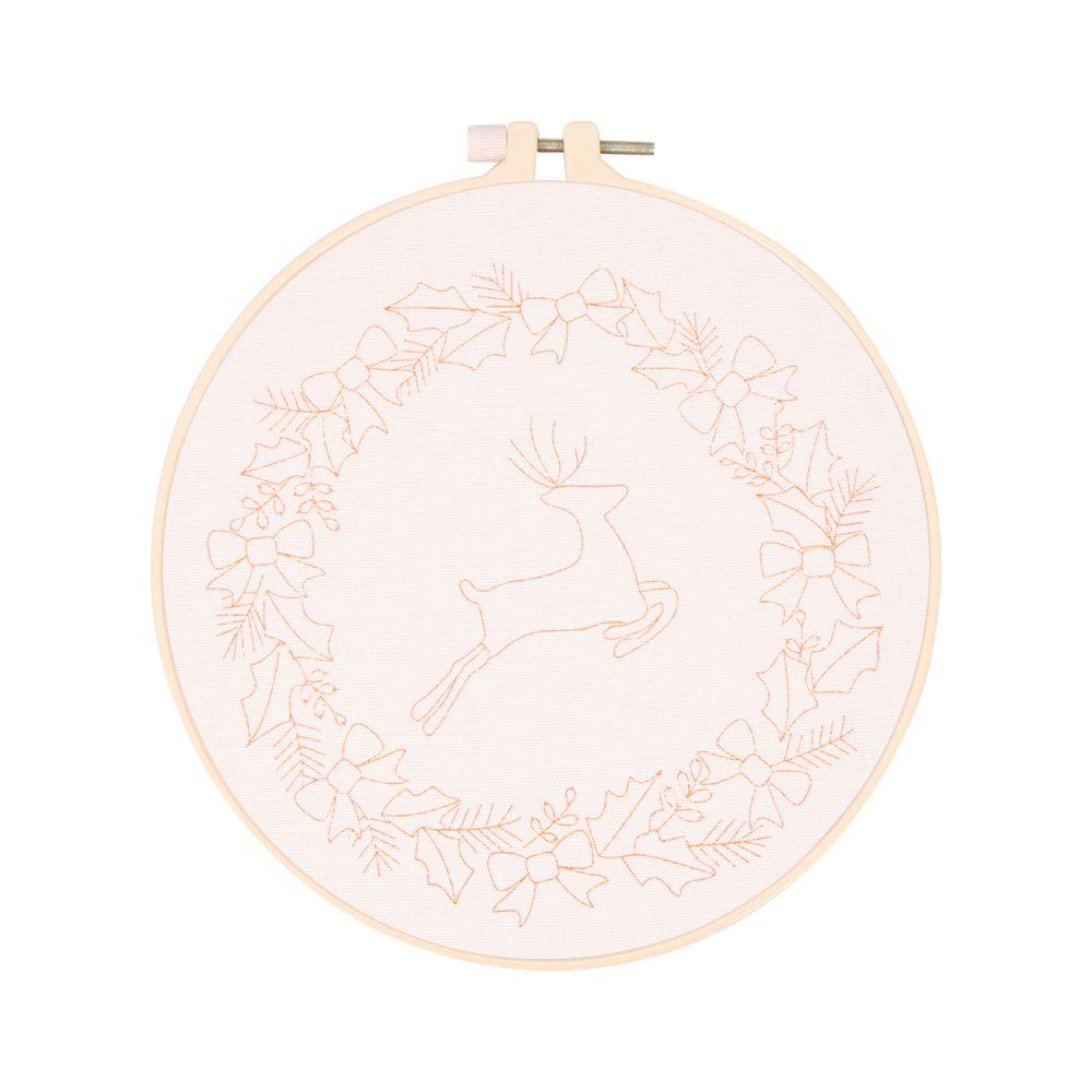 for Beginners DIY Crafts Needle Thread Sewing Accessories Embroidery Hoop Christmas Ornament Xmas Embroidery Cross Stitch Kit