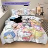 3pcs Happy Cartoon My Melody and Friends Quilt Cover Set - Soft & Comfortable Polyester Fabric, All-Season Breathable Comforter Set For 1 Quilt C