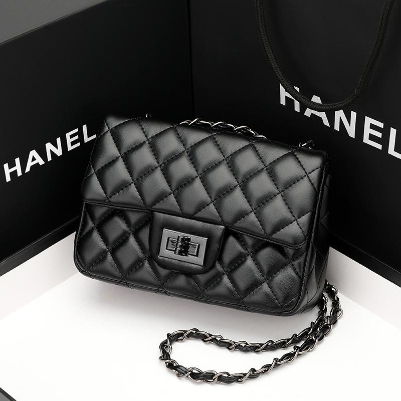 Leather Rhombus Women's Bag New Shoulder Armpit Bag Fashion Chain Bag Messenger Bag Bag