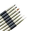 Pinceau Nail Art Double Embout Lignes Liner DIY Peinture Poudre Liquide Acrylique Gel UV Extension Constructeur Stylo de Dessin Français