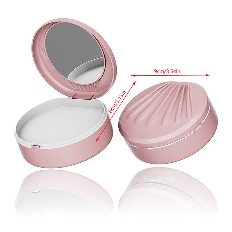 Boîte de Rangement Orthodontique pour Aligneurs avec Miroir Faux Dents Boîte pour Prothèses Dentaires Rétenteur Dentaire Protège-Dents Organisateur d'Appareils Dentaires Soin Buccal