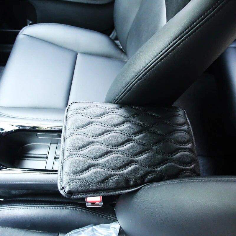 Leather Car Armrest Pad Cover Center Console Auto Armrests Box Protection Cushion Hand Supports for Tesla Model 3 for Honda HR-V